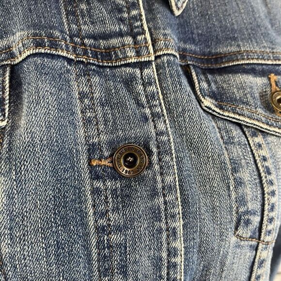 Ralph Lauren Jeans Co. Denim Jean Jacket size Small Casual Western Stretch Boho - Picture 7 of 13